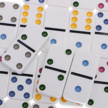 Dvigubas Šešių Domino Nustatyti Tradicinis Stalo Žaidimas Žaislas Alavo Dėžutė Spalva Dot #2