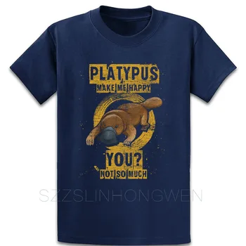 Platypuses_Duck Gyvūnų Australijos Žinduolių Nuodai Nuodai T Shirt O Kaklo Humoro Vasaros Stiliaus Megzti Normalus Laiškas Trumpas Rankovės Marškinėliai