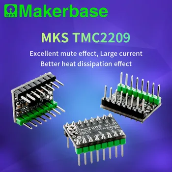 Makerbase MKS TMC2209 2209 Stepper Motor Driver StepStick 3d spausdintuvo dalys, 2.5 UART itin tylus SGen_L Gen_L Robin Nano