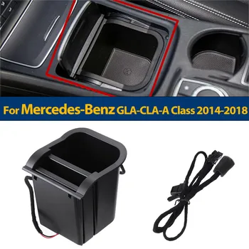 10W Qi Automobilių Belaidis Kroviklis, Skirtas Mercedes Benz GLA-CLA-Klasę-2018 M. Belaidžio Įkrovimo Konsolės Universalus Telefono