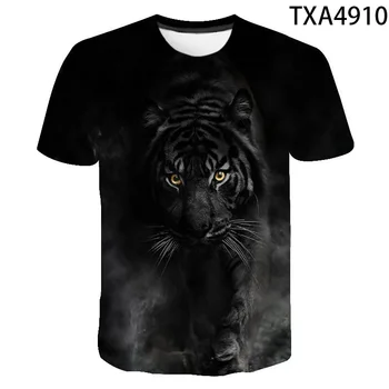 Tigras 3D Marškinėliai Vyrams, Moterims, Vaikams, Vasaros Mados trumpomis Rankovėmis Atspausdintas Gyvūnų T-Shirt Kietas Viršūnes Tees Berniukas, Mergaitė, Vaikams Drabužiai