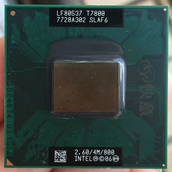 Intel CPU nešiojamas kompiuteris Core 2 Duo T7800 CPU 4M Cache/2.6 GHz/800/Dual-Core Nešiojamojo kompiuterio procesorių palaikymas 965