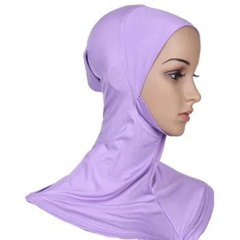 Modalinis Musulmonų Šalikas Moterims Islamo Hijab Vidinis Dangtelis Wrap Galvos Apdangalai Moterų Skara Black Ninja Underscarf Kepurės Momentinių Galvos Skara