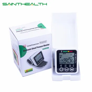 Saint Sveikatos Automatinis Riešo Kamertonas ' kraujospūdžio matuoklis Skaitmeninis LCD Riešo Manžetai Kraujo Spaudimo Matuoklis sphygmomanometer