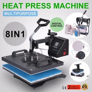 8 in 1 Heat Press Machine 12 X 15 Colio 360 Laipsnių Swing-away Šilumos Paspauskite Daugiafunkcį Sublimacijos T Shirt Spaudos Mašinos Perdavimas
