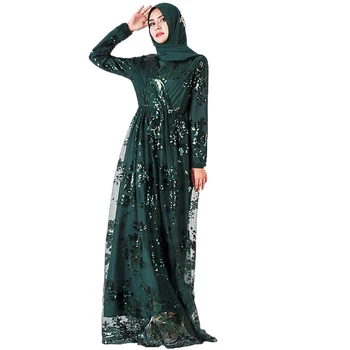 Plus Size Musulmonų Mados Nėriniai China Abaja Dubajus Suknelė Moterims Turkija Skraiste Vakarą Maxi Suknelės Islamas Drabužių Vestidos Largos