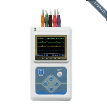 CONTEC Prekės Trijų Kanalų EKG Holter Pacientų Monito EKG/EKG Holter Stebėjimo Sistemos TLC9803, 5 Derivacijų EKG holter EKG monitorius