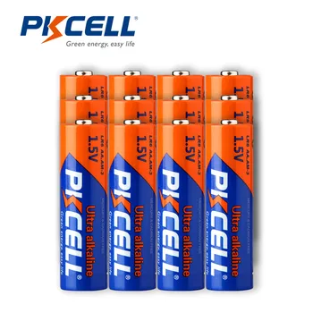12PCS PKCELL AA Baterijos Šarminės Baterijos 1,5 V LR6 E91 AM3 MN1500 Sausas Baterija Pirminės pilas 2A AA Baterias Bateria Baterijos
