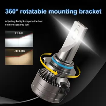 2vnt H7 LED Žibintų Lemputė 60W Didelės Galios 6,000 LM 6000K šaltai Balta SPT Žetonų Konversijos Rinkinys Reguliuojamas Šviesos Lempos