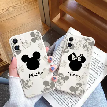 2021 Disney originalas telefono dėklas skirtas iPhone 7/8 plius XR XS Max 11/12 Pro Max Mickey Minnie pora telefono dėklas