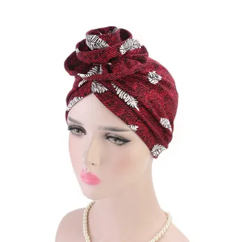Mados Medvilnės Spausdinti Moterų Turbaną kepurės Didelis Gėlių Skarelė variklio Dangtis, Indija, Afrika Skrybėlę Musulmonų Turbaną Hijab Plaukų slinkimas skrybėlę