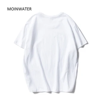 MOINWATER Naujas Moterų Medvilnės T marškinėliai Moterims 2020 Madingas Modelis Tees trumpomis Rankovėmis Moteriška Vasaros Atsitiktinis Viršūnes MT1919