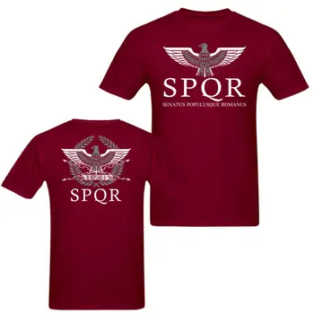 Spqr Erelis Romos lotynų VYRIŠKI Marškinėliai Tamsiai Mėlynos Unisex Naujas Pavasario Aukštos Elastinga Medvilnės Naujas Juokingi Prekės ženklo Drabužių Individualų T Shirts