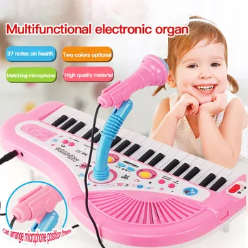 Kūdikių Vaikai, Berniukas Ir Mergaitė, Elektroniniai Vargonai Su Mikrofonu Žaislas Muzikos Instrumentas, Ankstyvojo Ugdymo Muzikos Fortepijonui Žaislas Dropshipping