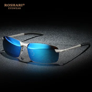 RoShari akiniai nuo saulės vyrams poliarizuota Klasikinis Dizainerio Veidrodis Anti-Glare automobilių Vairavimo saulės akiniai vyrų gafas de sol de los hombres A63