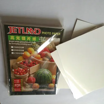 Jetland Rašalinis Foto Popierius 4x6 Cm, 100 Lapų (230gsm) 4R(A6) didelis blizgus vaizdo spausdinimo popierius.