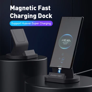 SIKAI 11 Gen 5A Super Greito Įkrovimo Magnetinio Krūvio Dock Stovas USB Kabelis Huawei Mate 40 Pro Magnetas Greitas Įkroviklis
