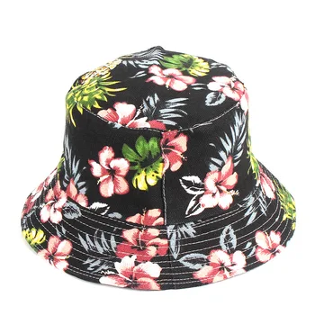 Vasaros Panama Kibiro Kepurę Hip-Hop Kibirą Bžūp Moterų, Vyrų Mados Grįžtamasis Bob chapeau Femme Gėlių Žvejys Skrybėlę