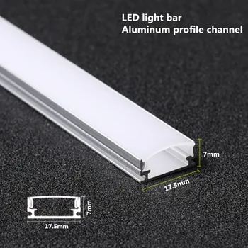 10-100VNT DHL 1m LED juostos aliuminio profilio 5050 5730 LED sunku baras šviesos diodų (led juostos aliuminio kanalo būsto withcover galinė