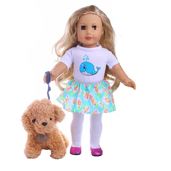 Žaislas Šuo Lėlės, Pliušiniai 3 Spalvos 18 Colių American Doll&43 Cm Gimęs Kūdikis rusijos rankų darbo 