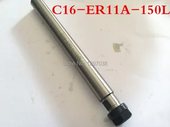 C16-ER11A-150L Šerdies skersmuo 16mm Collet Tvirtinimo Laikiklis Pratęsimo Tiesiu Kotu 150mm už ER11 Collet su ER11 Tipo Riešutų