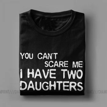 Vyrai T-Shirt Jūs negalite Panika Man, aš Turiu Dvi Dukteris, Juokinga, Medvilnės Marškinėliai, Tėvo Diena, Tėtis, Tėtis T Marškiniai, Drabužiai Nauji
