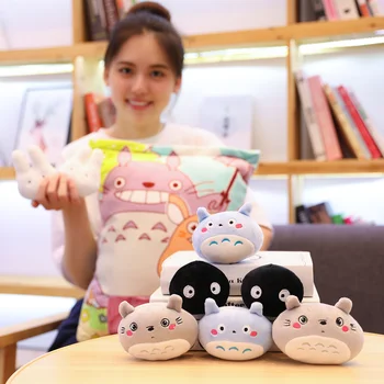 Kawaii pliušinis Totoro pagalvę maišelį užkandis gyvūnų kirtimo pliušinis iškamšos kūrybos lėlės juguetes namų dekoro sofos pagalvėlių