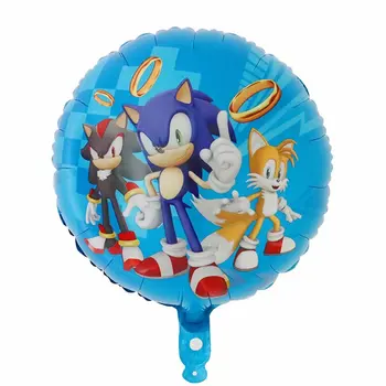 50pcs/daug Sega, Sonic the Hedgehog Super Herojus dvipusės Folija Balionas Berniukas Mergaitė Gimtadienio raudona&mėlyna skaičių rinkinys balionų dekoras