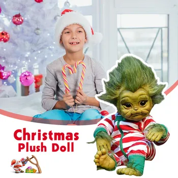 Naujas Reborn Baby Grinch Žaislas Realus Animacinių Filmų Lėlės Kalėdų Simualtion Lėlė, Vaikams, Kalėdinės Dovanos, Įdaryti Pliušas Gyvūnams Žaislas Vaikams