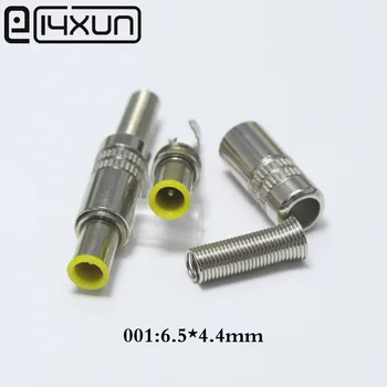 EClyxun 10vnt Metalų 6.5x4.4/6.0x4.4mm 6.5*4.4/6.0*4.4 mm DC Maitinimo Male Jack Plug Jungtis su Pin