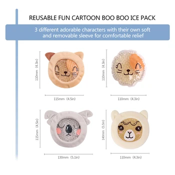 Šalto gelio paketas Šaltas ledo terapijos wrap Vaikams, cartoon Ledo Paketas Paramos skausmą Alkūnės, Kelio Toothaches, karščiavimas, karšto ledo maišelis kūno