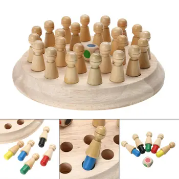 Vaikai Mediniai Atminties Rungtynės Stick Šachmatų Žaidimas Švietimo Žaislai Smegenų Mokymo Dovanos Spalvos Pažintinių Gebėjimų Žaislas