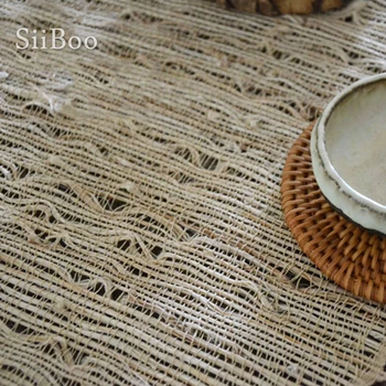 Europos derliaus smėlio ramės (kiniškosios dilgėlės) lino seaving stalo bėgikų namų dekoro adresas: chemin de table tafelloper toalha de caminho mesa SP5238