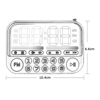 Nešiojamų Mini FM Radijas Stereo Imtuvas Su Laikrodžiu Ekranas Built-In Garsiakalbiai, Radijo Imtuvas, Muzikos Apšvietimas Grotuvas, Fm Imtuvas