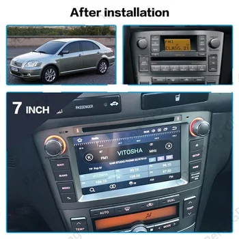 Android 10.0 4GB+64GB Automobilio radijo grotuvas GPS Navigacija Toyota Avensis 2002-2008 daugialypės terpės Grotuvas, Radijas, vaizdo stereo headunit
