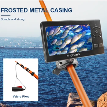 Povandeninės Žūklės Kamera 1000TVL 4.3 Colių 30M Kabelis Žuvų Ieškiklis 8pcs Baltas LED Reguliuojamas Šviesos Vizija Žvejybos Žuvų Ieškiklis